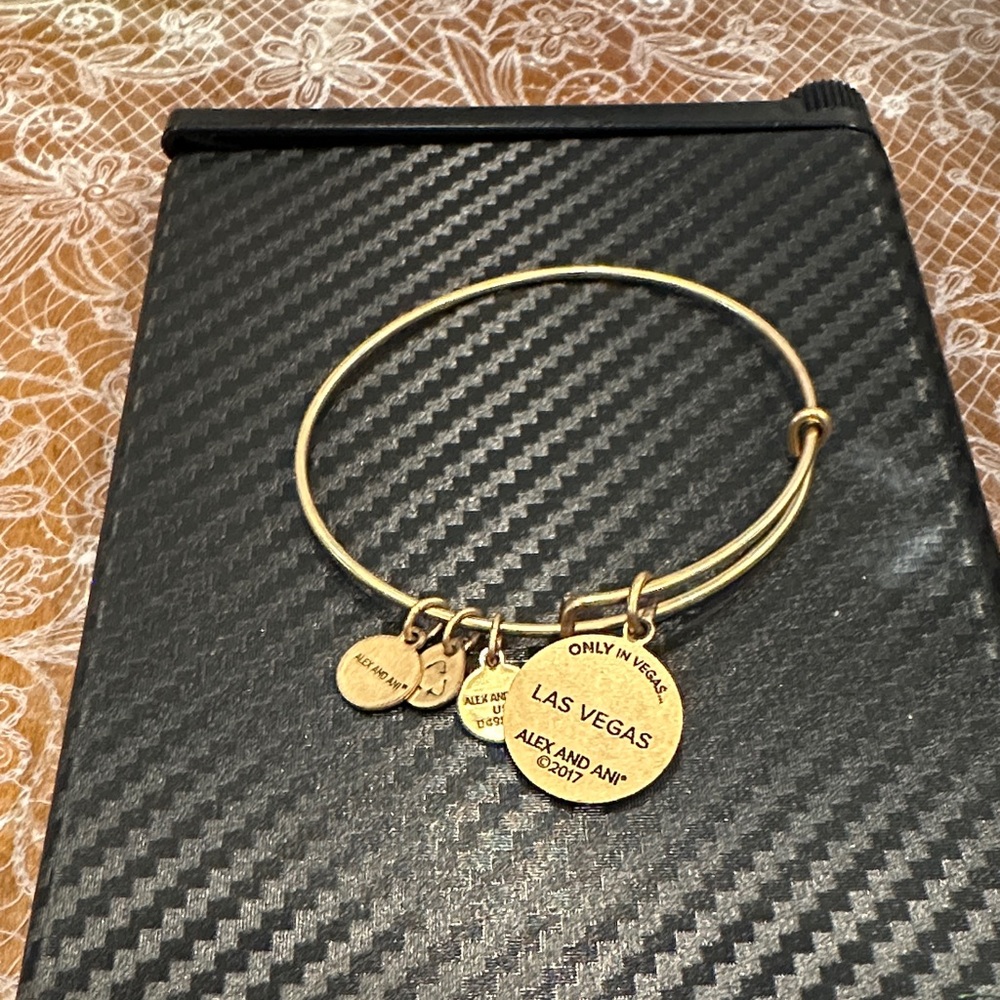 Alex and Ani Gold Las Vegas Charm Bracelet